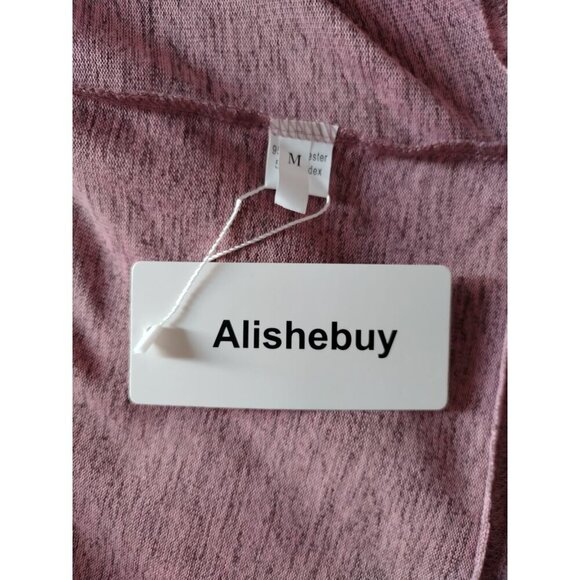 Alishebuy Women's Puff Sleeve Front Slit Cardigan in Medium Purple. Size M NWT. - Picture 3 of 6